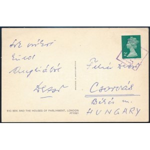 1971 Fehér Dezső a Lóverseny Vállalat legendás elnöke által írt képeslap