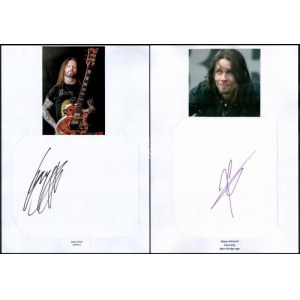 Miles Richard Kennedy, Then Years After együttes tagjai, és Gary Holt aláírása papírlapon