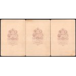 cca 1875 A. Maysl Brünn. 6 db kabinetfotó színdarabról. Színészek együtt és külön. 11x17 cm ...