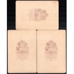 cca 1875 A. Maysl Brünn. 6 db kabinetfotó színdarabról. Színészek együtt és külön. 11x17 cm ...