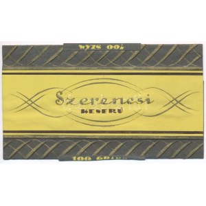 Szerencsi Keserü art deco csokoládé tábla termékcsomagolás terv, 1930 körül. Vegyes technika, papír. Kétoldalas...
