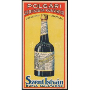 Polgári serfőzde Kőbánya Szent István dupla malátasör számolócédula