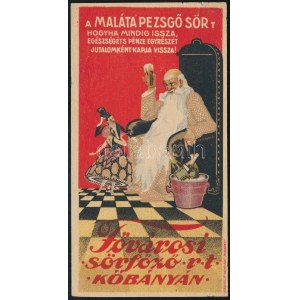 Maláta pezsgő sör számolócédula