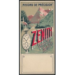 Zenith óra számolócédula