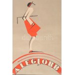 cca 1930 Gottschlig likőr reklám plakát terv, akvarell, papír, 39x26 cm, Galambos Margit (?-?) jelzett munkája ...