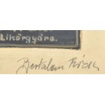 Bertalan Rózsa (1900-1987): Zwack Likőrgyár (reklám vagy plakátterv). Akvarell, papír, jelzett...