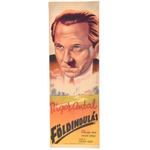 Földindulás, 1940. Moziplakát (filmplakát, rácsplakát). Páger Antal szereplésével. Írta...