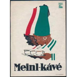 cca 1930 Konecsni György (1908-1970) Meinl-kávé, villamosplakát, Binder eredetije után Konecsni variációja...