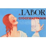 Galambos Margit (?-?): A Labor gyógyszappanok. Art deco plakát- v. reklámterv (vázlat), 1925-30 körül. Tempera, ceruza...