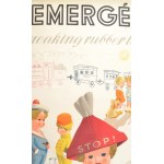 cca 1960 Emerge? squeaking rubber toys. Máté András jelzett plakája / Poster. Offszet. Paper, offset lithography...
