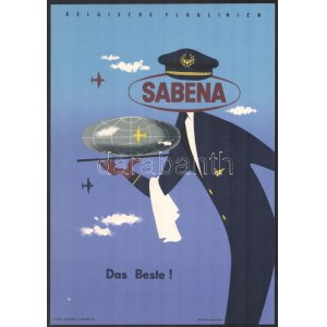 Sabena Das Beste!, Sabena belga légitársaság reklámplakátja, Bruxelles, Linsmo S.A.-ny....
