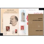 Lenin gyűjtemény 4 berakólapon, benne sorok, borítékok, CM-ek stb. ...