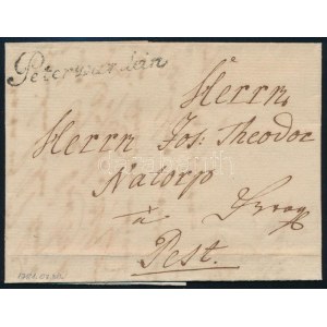 1781 Komplett levél / cover Peterwardein - Pest (Rompes 150 p)