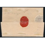 1832 Portós levél / Unpaid cover, piros / red BARANYAVÁR - Friedek (Rompes 140 p)