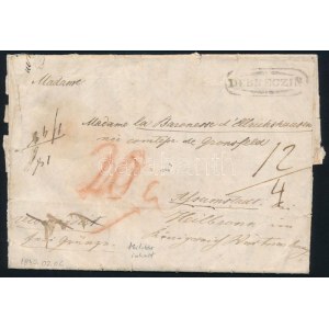 1847 Portós levél / Unpaid cover DEBRECZIN - Württemberg