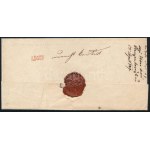 1847 Portós levél / Unpaid cover, piros / red Tállya + piros / red Abony - Tass. Certificate: Czirók (Rompes 40...
