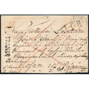 1849 Franco levél / cover GÖNYŐ - Pápa