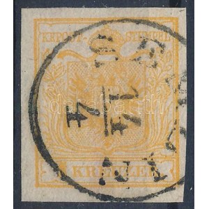 1850 1kr HP type III. narancs / orange SEMLIN Certificate: Ferchenbauer