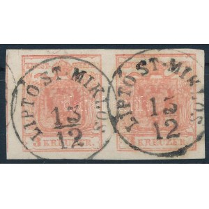 1850 3kr MP III. pár / pair LIPTÓ ST. MIKLÓS