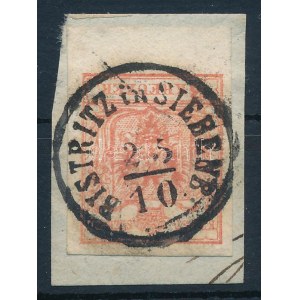 1850 3kr HP III. óriási alsó ívszéllel / with large margin BISTRITZ in SIEBENB