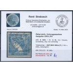 1851 Sötétkék Hírlapbélyeg type IIIb / dark blue Newspaper stamp (DET)SCH BOLL(Y) Certificate...