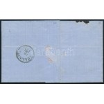 ~1860 5kr type II. levélen / on cover (KASCH)AU + kék cégbélyegzés / blue company seal