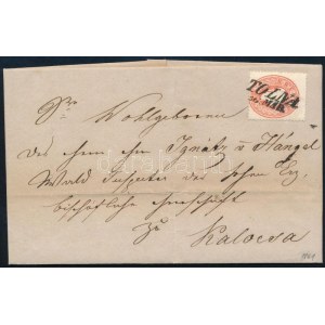 1861 5kr elfogazva levélen / with shifted perforation on cover TOLNA - Kalocsa