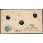 1866 15kr + 10kr ajánlott levélen / on registered cover EPERJES - Pest
