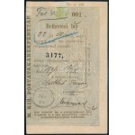 1896.szept.15. Postatakarék csekk befizetési lap 2kr bérmentesítéssel M.KIR.POSTATAKARÁKPÉNZTÁR / FŐPÉNZTÁR...