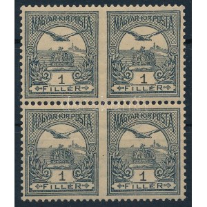 1900 Turul 1f középen függőlegesen fogazatlan négyestömb. Rendkívül ritka 4-es összefüggésben...