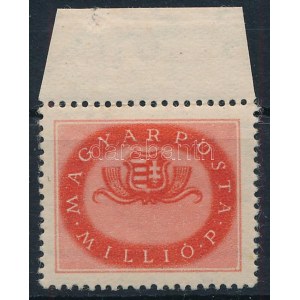 1946 Milliós 1 millió P ívszéli bélyeg értékszám nélkül (240.000) / Mi 897, missing number