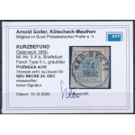 1850 9kr type IIc, szürkéskék / greyish blue NEU BECSE Certificate: Goller
