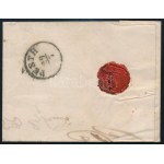 1852 2 x 3kr levélen (egyik bélyeg hajtott) / on cover (1 stamp is folded) RAAB - Pest
