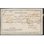 1854 6kr tértivevényen + egy másik 6kr bélyeg darabja a hátoldalon / 6kr + a piece of a 6kr on Retour Recepisse ...
