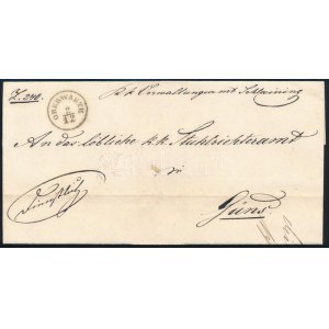1856 Ex offo levél / cover OBERWARTH - Güns