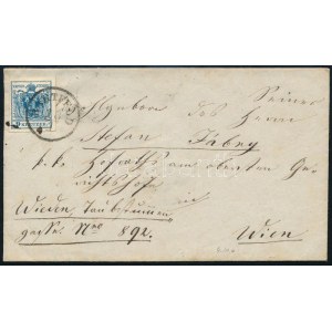 1858 9kr levélen / on cover BARTFELD - Wien