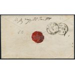 1858 9kr levélen / on cover BARTFELD - Wien