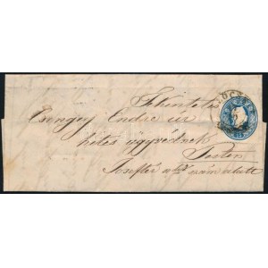 1861 15kr levélen / on cover LŐCSE - Pest