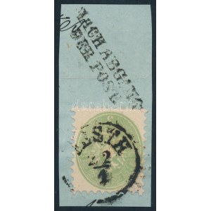 1864 3kr zöld PESTH + NACH ABGANG DER POST