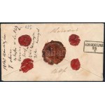 1864 Pénzeslevél / Insured cover KÖBÖLKÚT + FRANCO - Ószőny