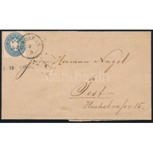 1864 10kr levélen tartalommal / on cover with content MADARAS - Pest