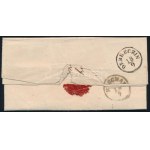 1865 10kr levélen / on cover ROSENAU - Debrecen
