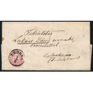 1866 5kr levélen / on cover THORDA
