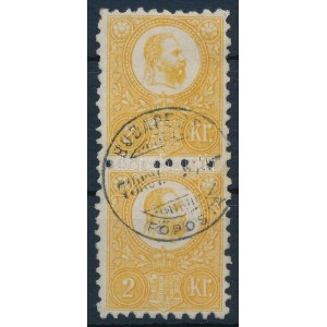 1871 Réznyomat 2kr függőleges pár / pair BUDAPEST