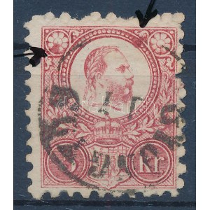 1871 Réznyomat 5kr 2 klf lemezhibával, kitöréssel / plate flaws