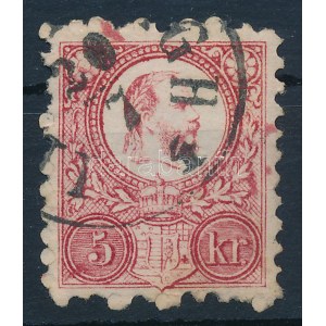 1871 Réznyomat 5kr festékfoltok / paint spots