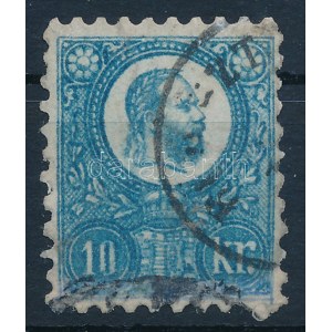 1871 Réznyomat 10kr halvány álkettősnyomat / light double print