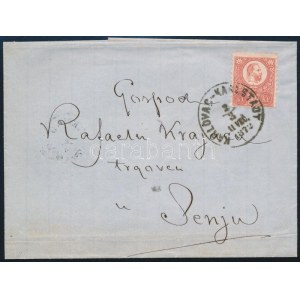 1872 5kr levélen / on cover KARLOVAC-KARLSTADT - Senj