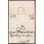 1873 Réznyomat 5kr elfogazva levélen / with shifted periforation on cover RUSZKBERG ...