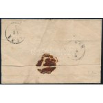 ~1873 5kr levélen / on cover, kék / blue NEMES MILITICS